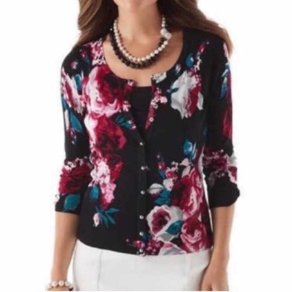 Market Floral Cardigan Sz 